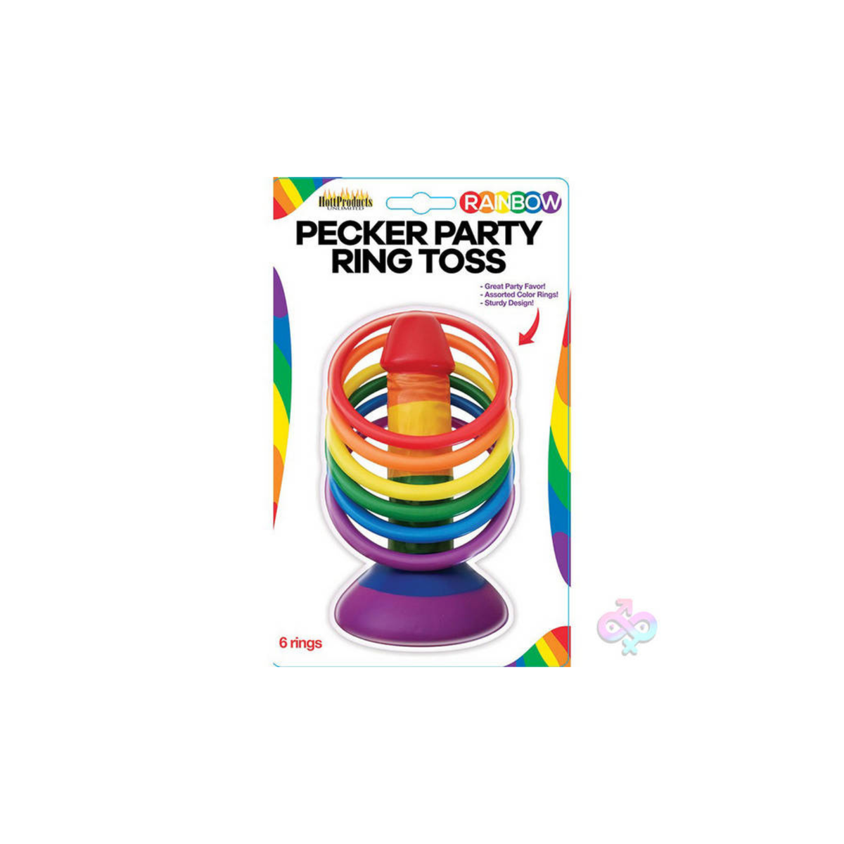 Pecker Party Ring Toss Rainbow