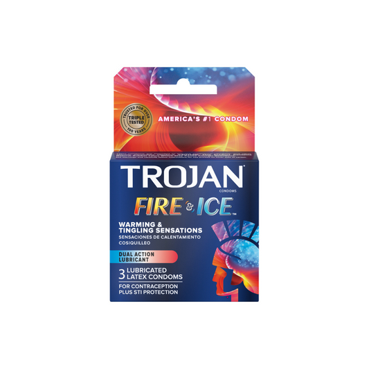 Trojan Fire & Ice Latex Condoms 3-Pack
