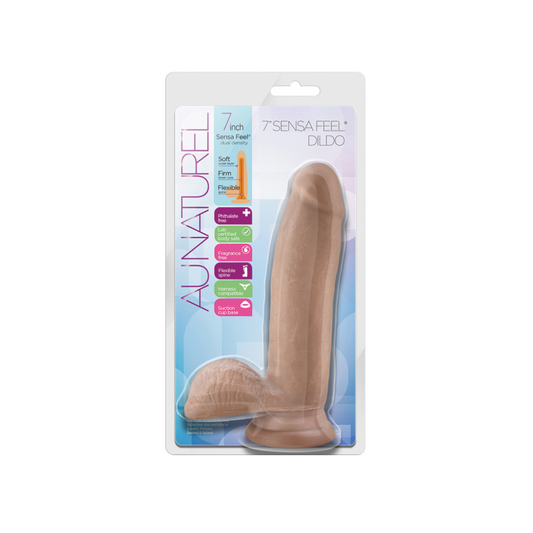 Au Naturel 7" Sensa  Feel Dildo Latino