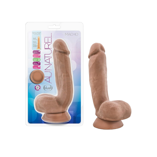 Au Naturel 9" Sensa Feel Dildo - Macho