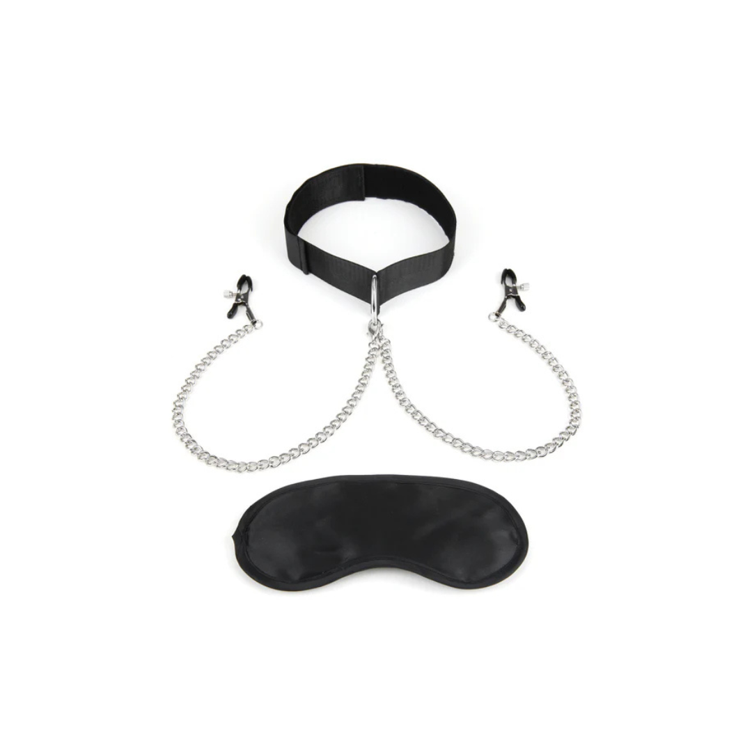 Collar & Nipple Clamps Luxfetish