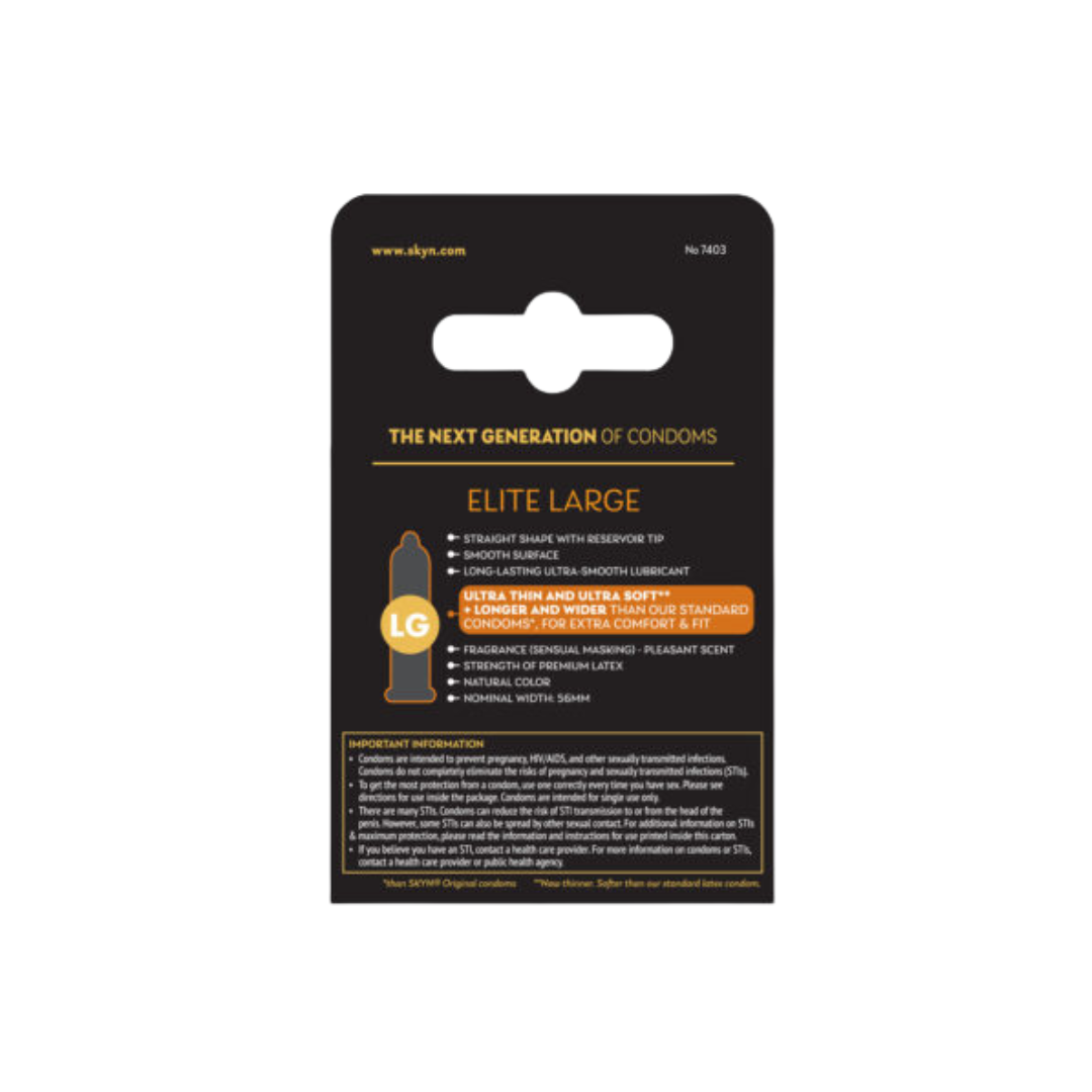 SKYN Elite Large Non-Latex Condoms 3-Pack