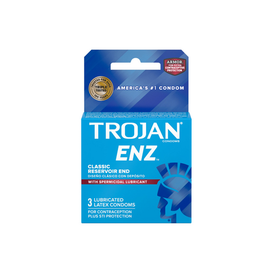 Trojan ENZ Spermicidal Latex Condoms 3-Pack