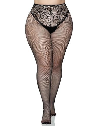 French Cut Backseam Fishnet Tights Leg Avenue 9282X Black