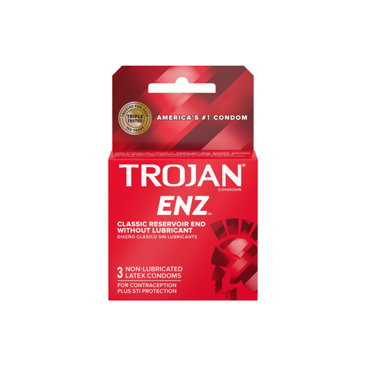 Trojan ENZ Non-Lubricated Latex Condoms 3-Pack