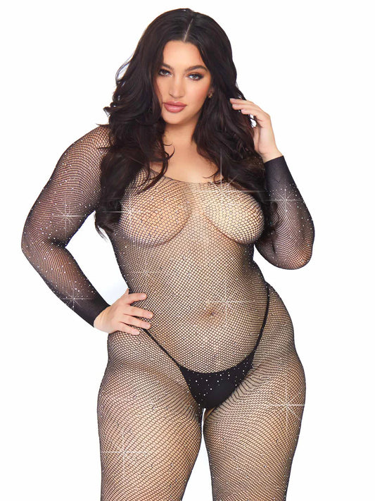 Plus Rhinestone Bodystocking Leg Avenue 89233X