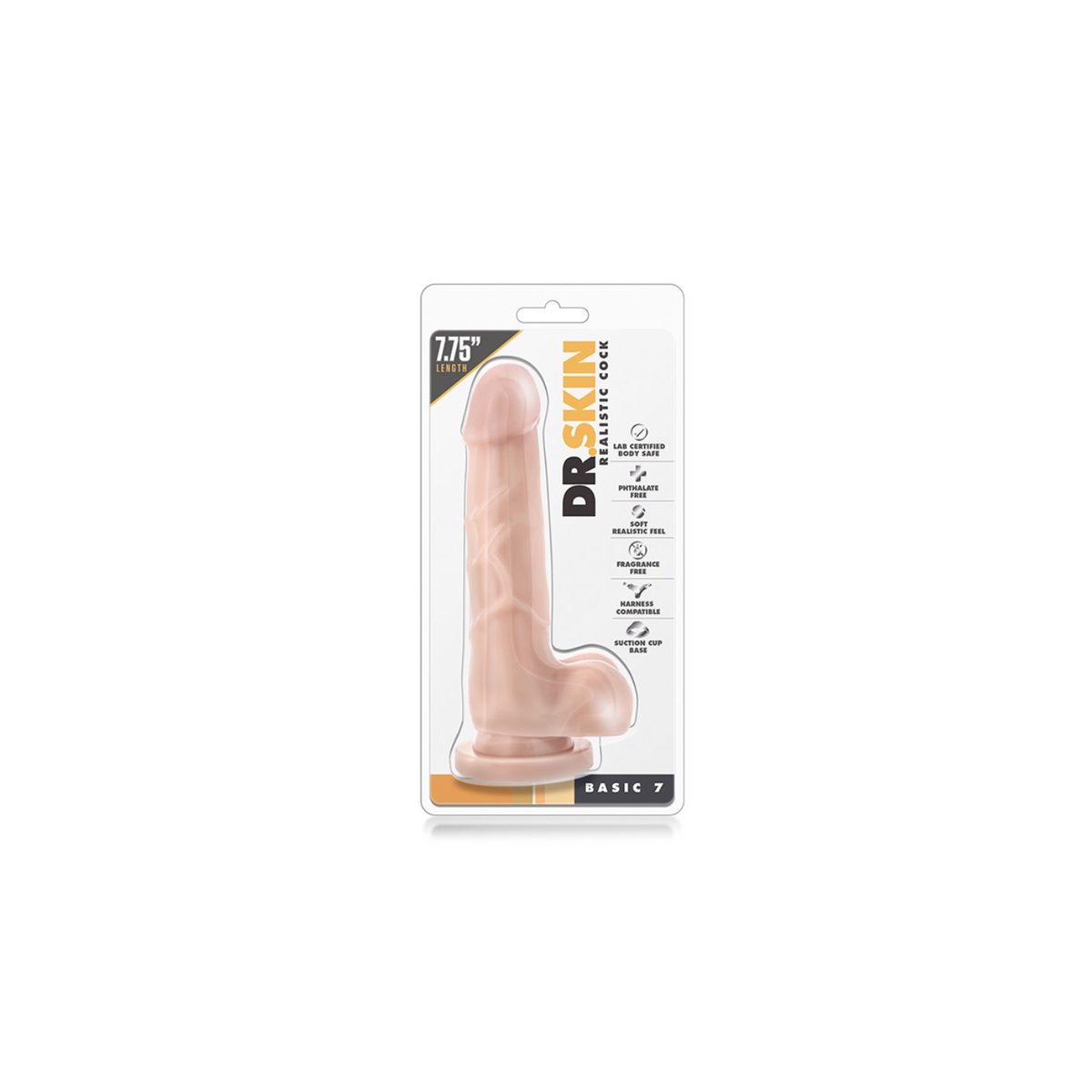 Dr.Skin 7.75" Dong With Ball - Beige