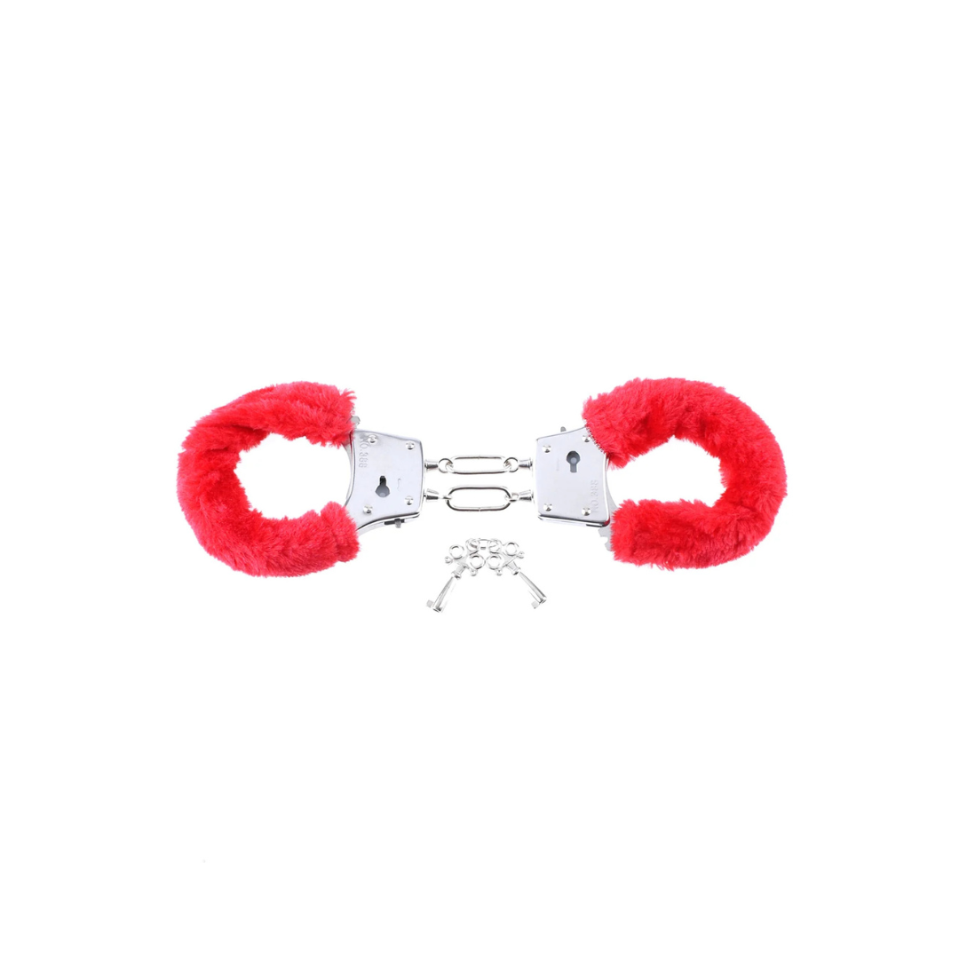 Esposas Fetish Furry Cuffs Red