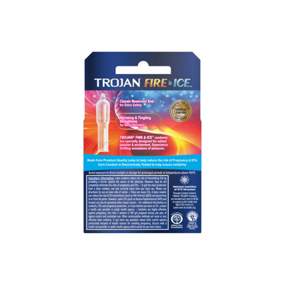 Trojan Fire & Ice Latex Condoms 3-Pack