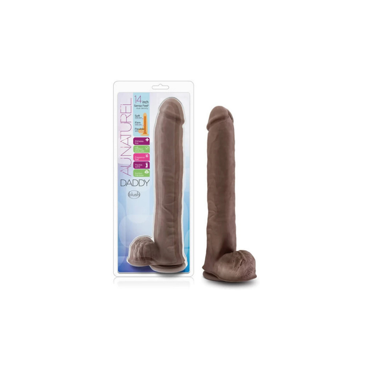 Au Naturel 14" Sensa Feel Daddy Dildo