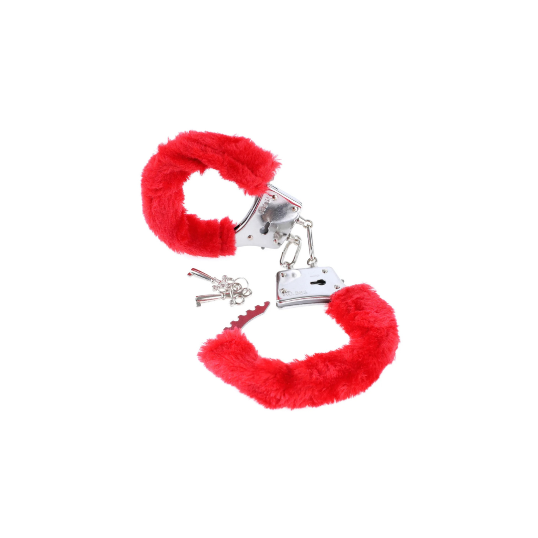 Esposas Fetish Furry Cuffs Red