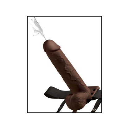 Fetish Fantasy 9" Hollow Squirting Stap-On Brown