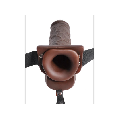 Fetish Fantasy 9" Hollow Squirting Stap-On Brown