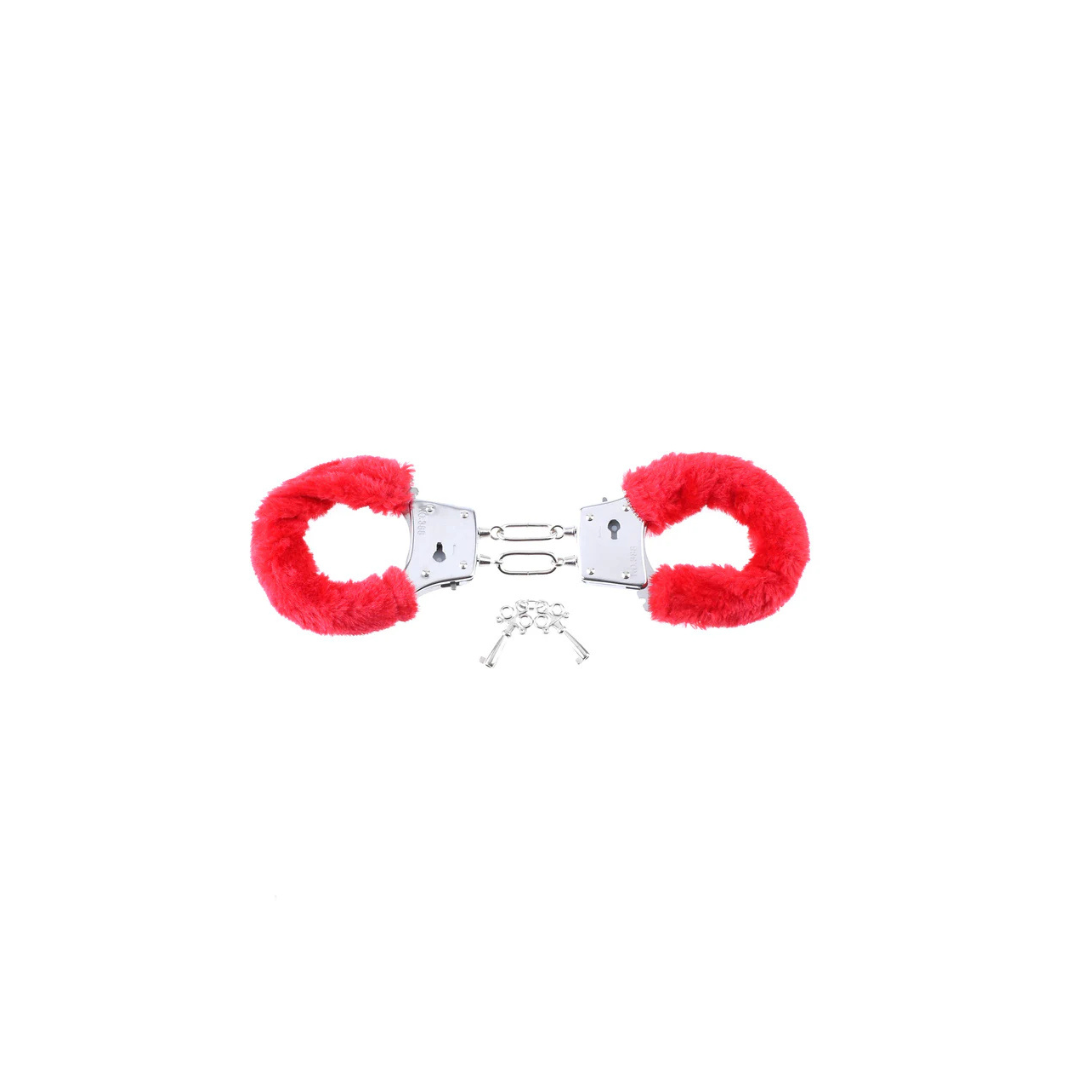 Esposas Fetish Furry Cuffs Red