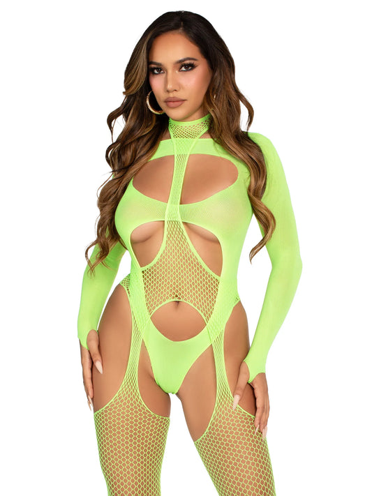 Suspender Bodystocking & Teddy Set Leg Avenue 89321