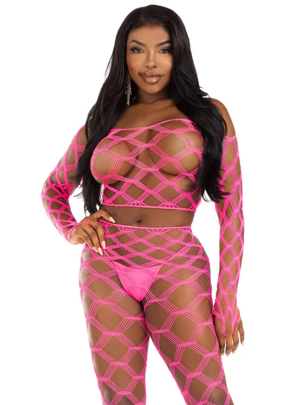 Crop Top and Tights Set Leg Avenue 89325