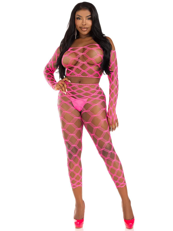 Crop Top and Tights Set Leg Avenue 89325
