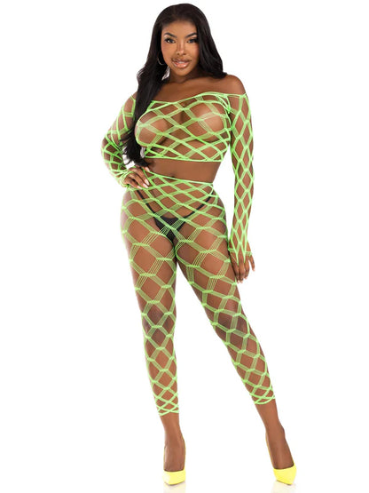 Crop Top and Tights Set Leg Avenue 89325