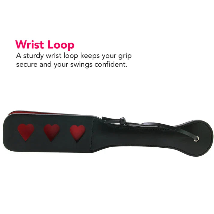 Shots Ouch Hearts Paddle - Black